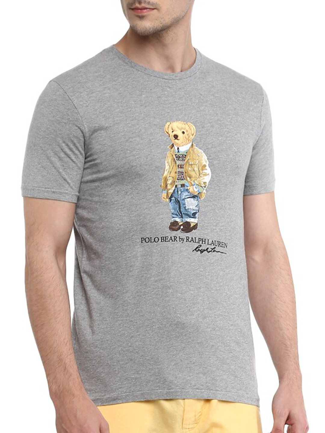 

Polo Ralph Lauren Men Grey Printed T-shirt