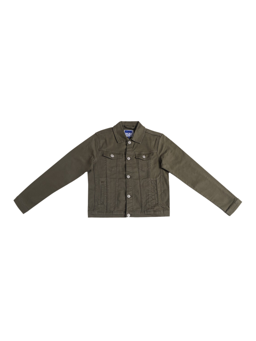 

Jack & Jones Boys Green Striped Varsity Jacket with Patchwork