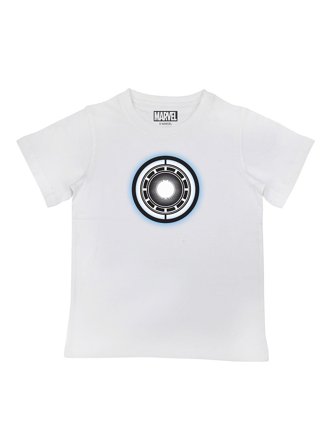 

Marvel by Wear Your Mind Boys White Iron Man Cotton Pure Cotton T-shirt
