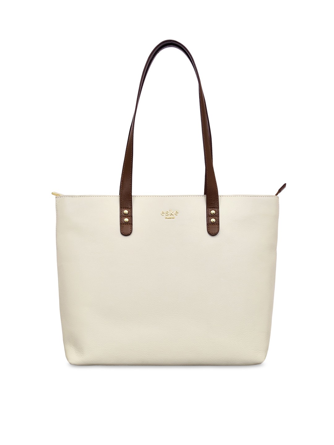 

Eske Off White Leather Structured Shoulder Bag