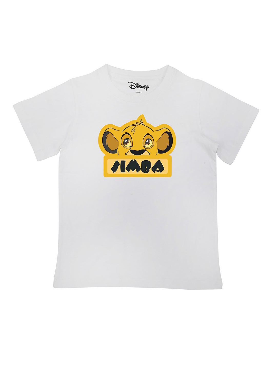 

Disney by Wear Your Mind Boys White Lion King Printed T-shirt