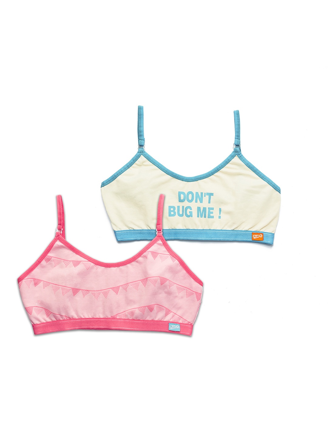 

You Got Plan B Girls Pack of 2 Cream & Pink Everyday Bra Full Coverage - TBS-Moody