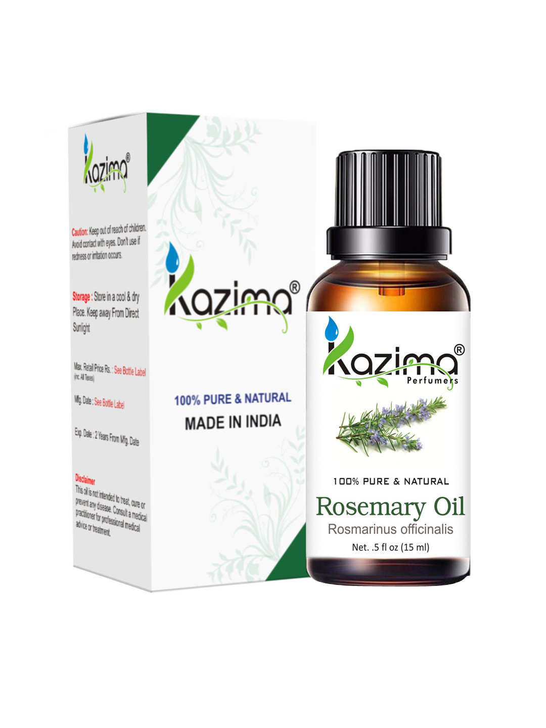 

KAZIMA Rosemary Essential Oil 15 ml, Yellow