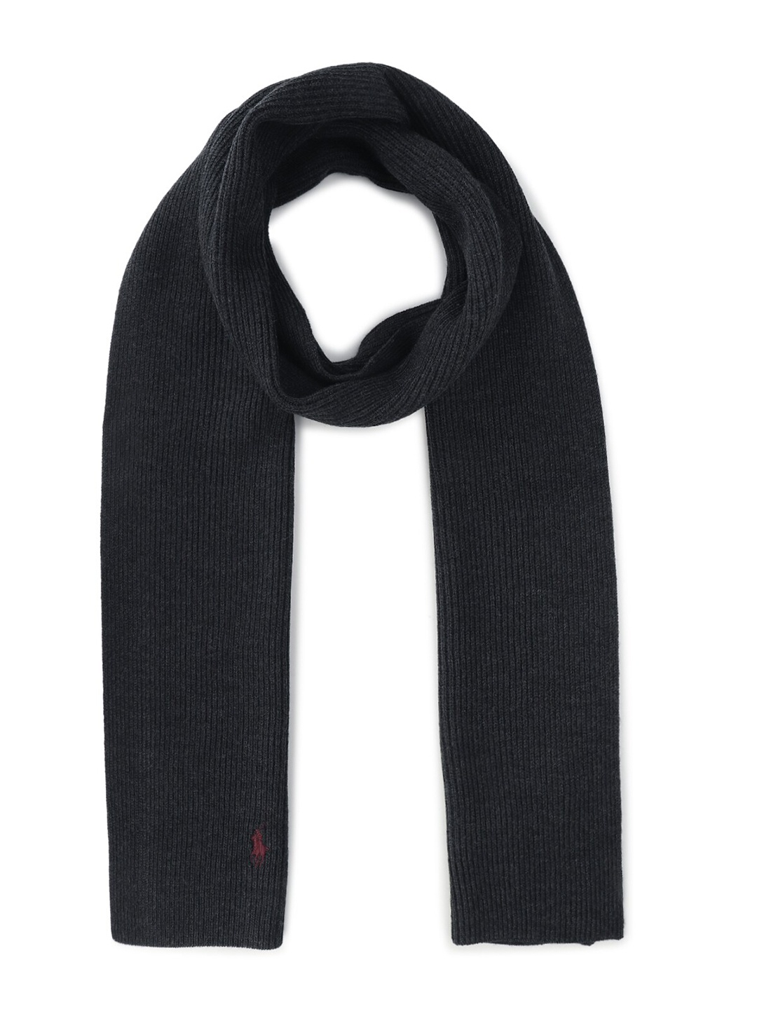 

Polo Ralph Lauren Men Black & Maroon Solid Scarf