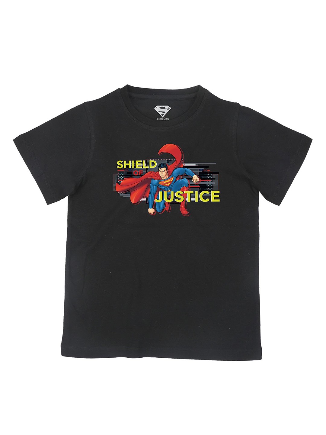 

Superman Boys Black Superman Printed Pure Cotton T-shirt