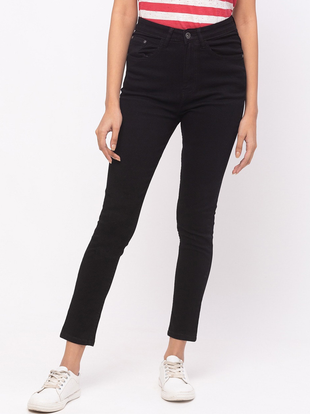 

ZOLA Women Black Slim Fit Mid Waist Ankle Length Jeans