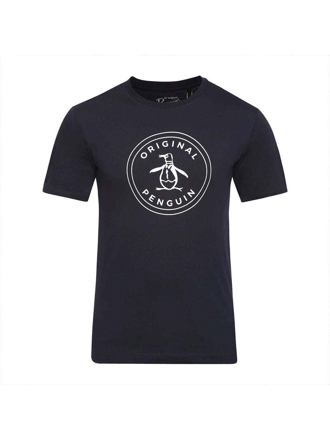 

Original Penguin Men Navy Blue Brand Logo Printed T-shirt