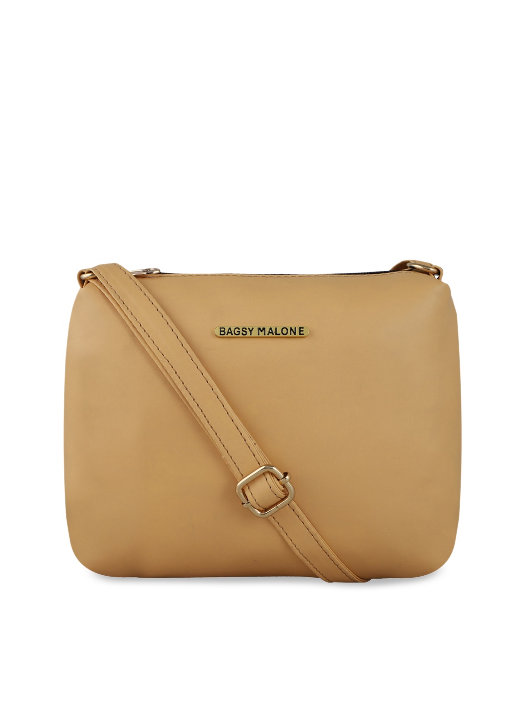 

Bagsy Malone Mustard Yellow PU Structured Sling Bag