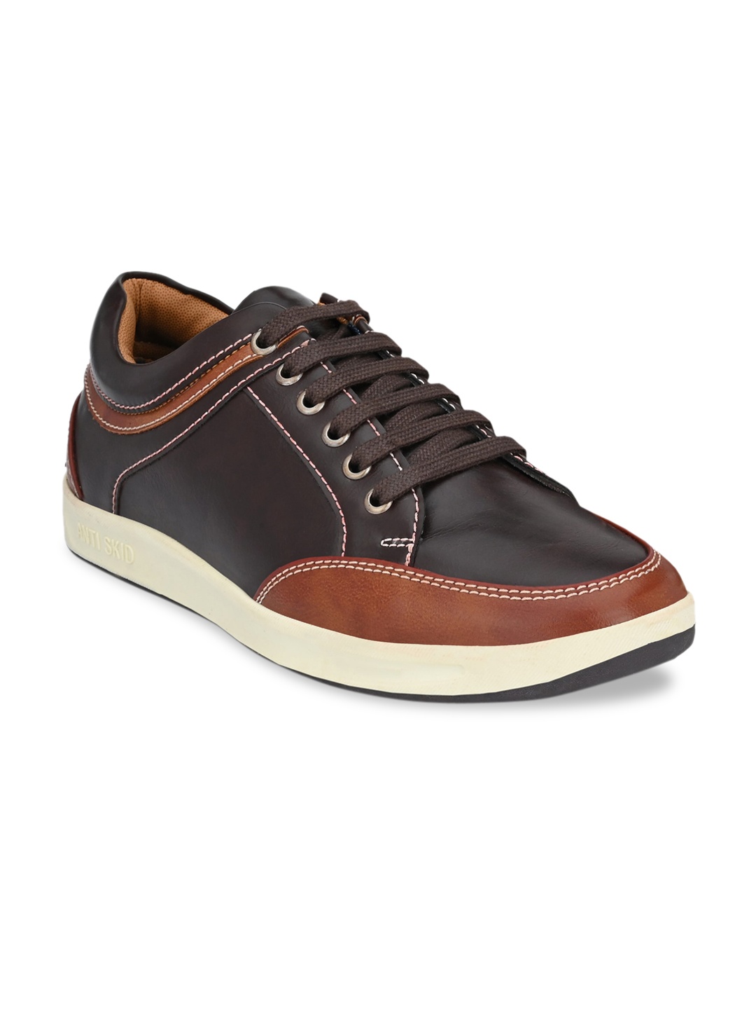 

Azzaro Black Men Brown Colourblocked Sneakers