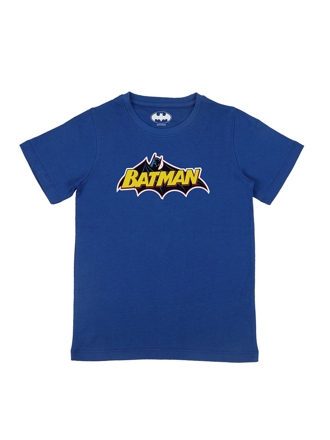 Batman Boys Blue Batman Printed Pure Cotton T-shirt