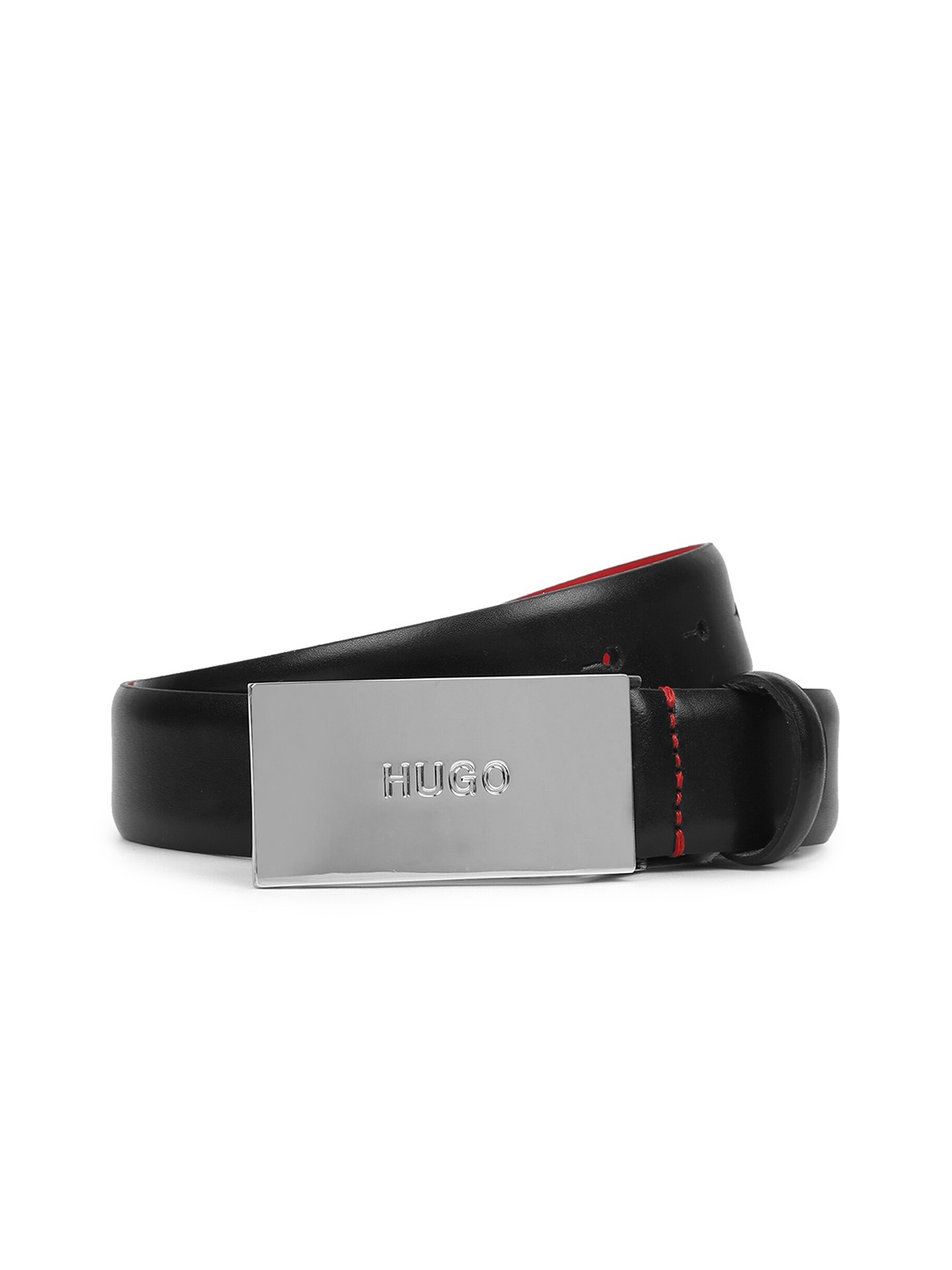 

HUGO Men Black Leather Belt
