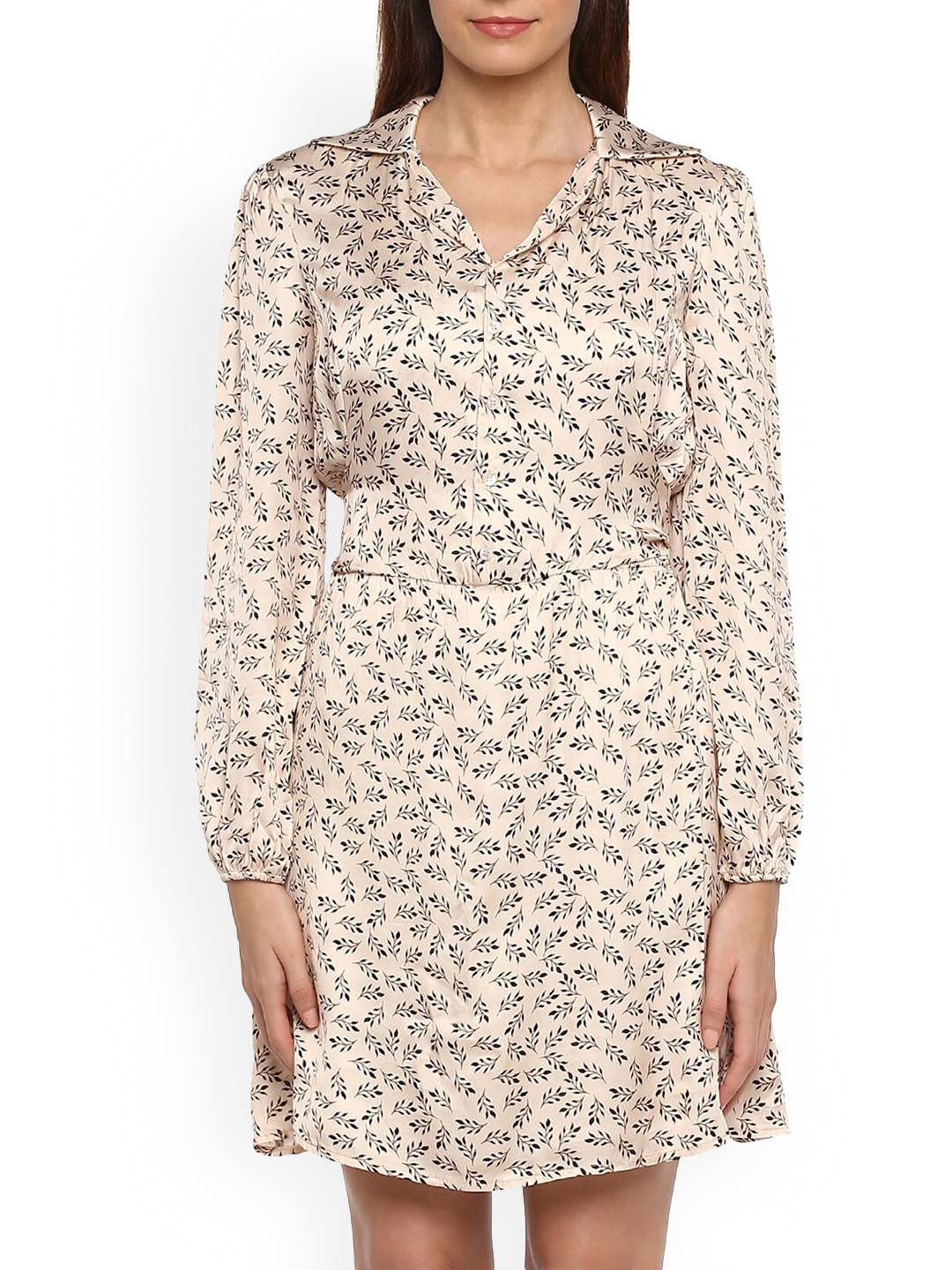 

Rinascimento Womens Beige Printed Dress