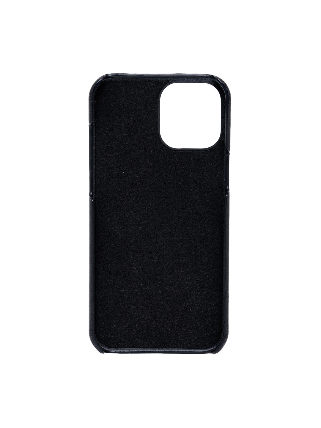 

MERECER MELHOR Black Solid Leather iPhone 12 Pro Max Back Case