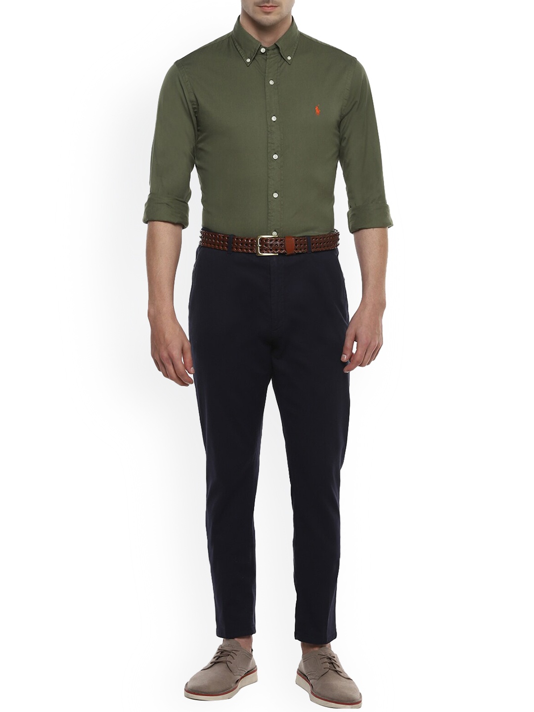 

Polo Ralph Lauren Men Olive Green Casual Shirt