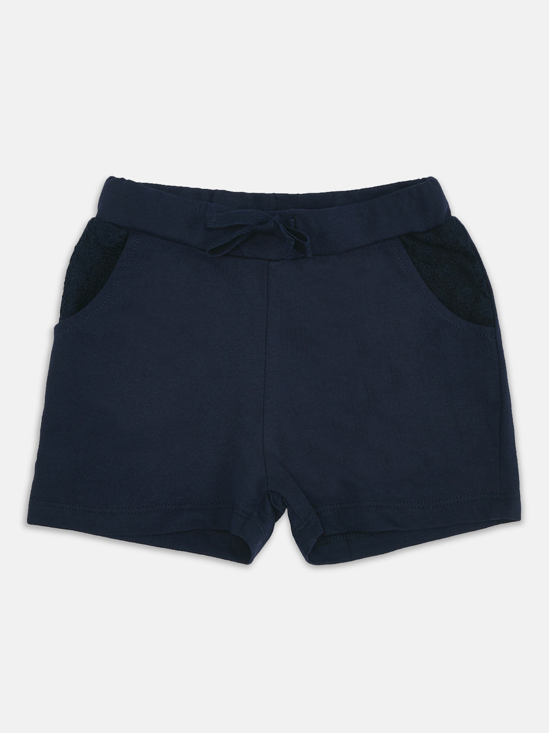 

Pantaloons Junior Girls Navy Blue Mid-Rise Cotton Regular Shorts