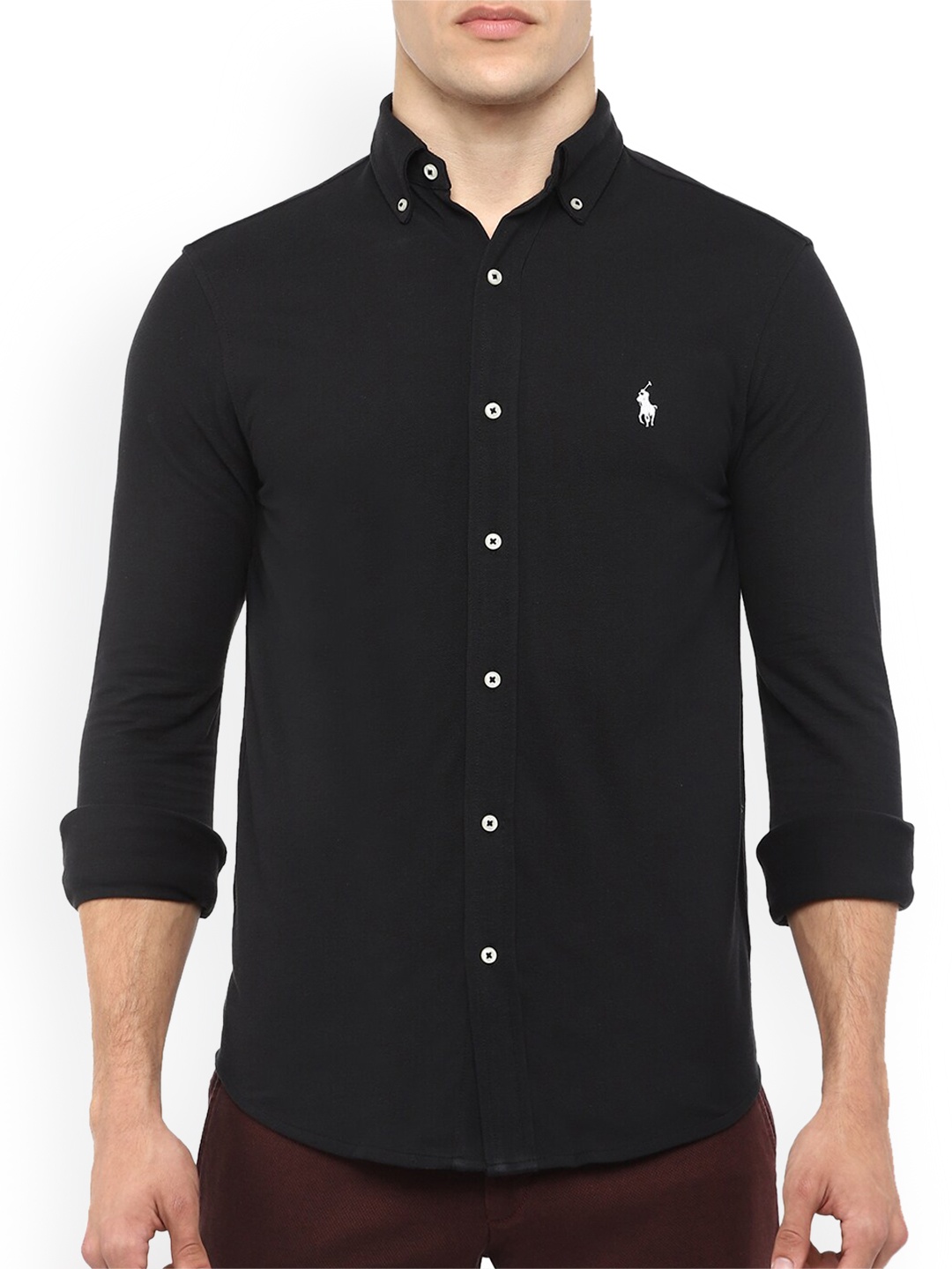 

Polo Ralph Lauren Men Black Cotton Casual Shirt