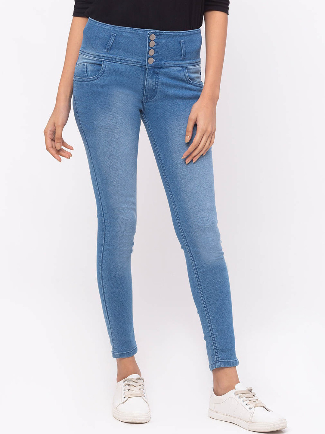 

ZOLA Women Cotton Cropped Length Lightweight Jeans, Blue