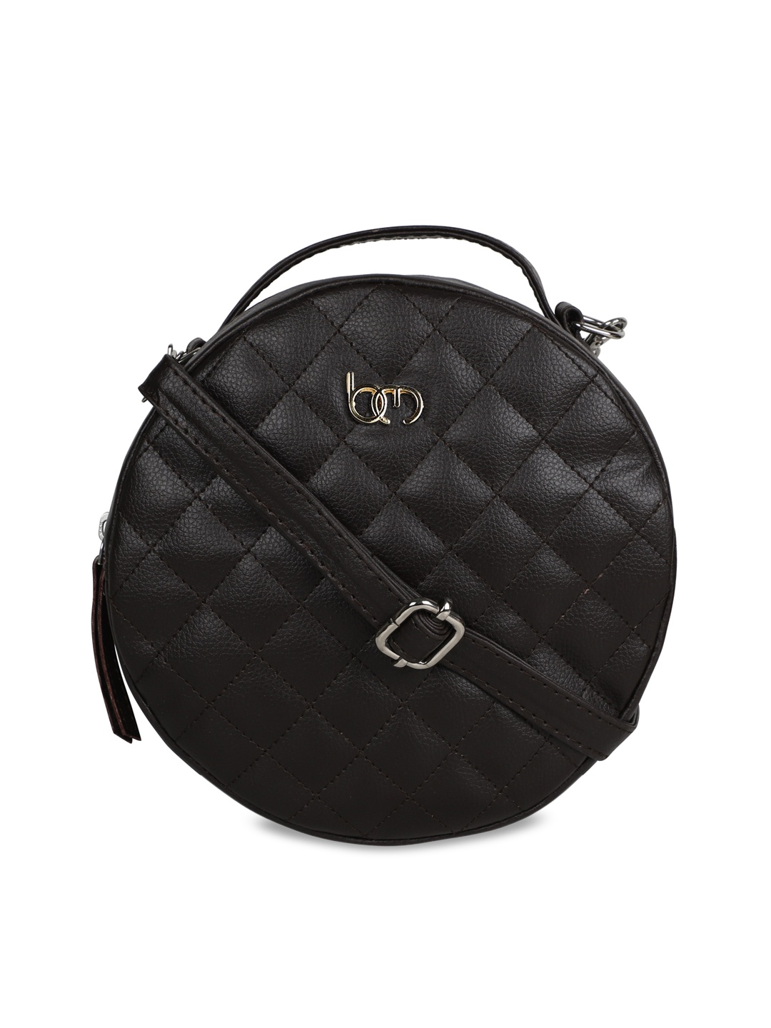 

Bagsy Malone Brown PU Swagger Sling Bag with Quilted