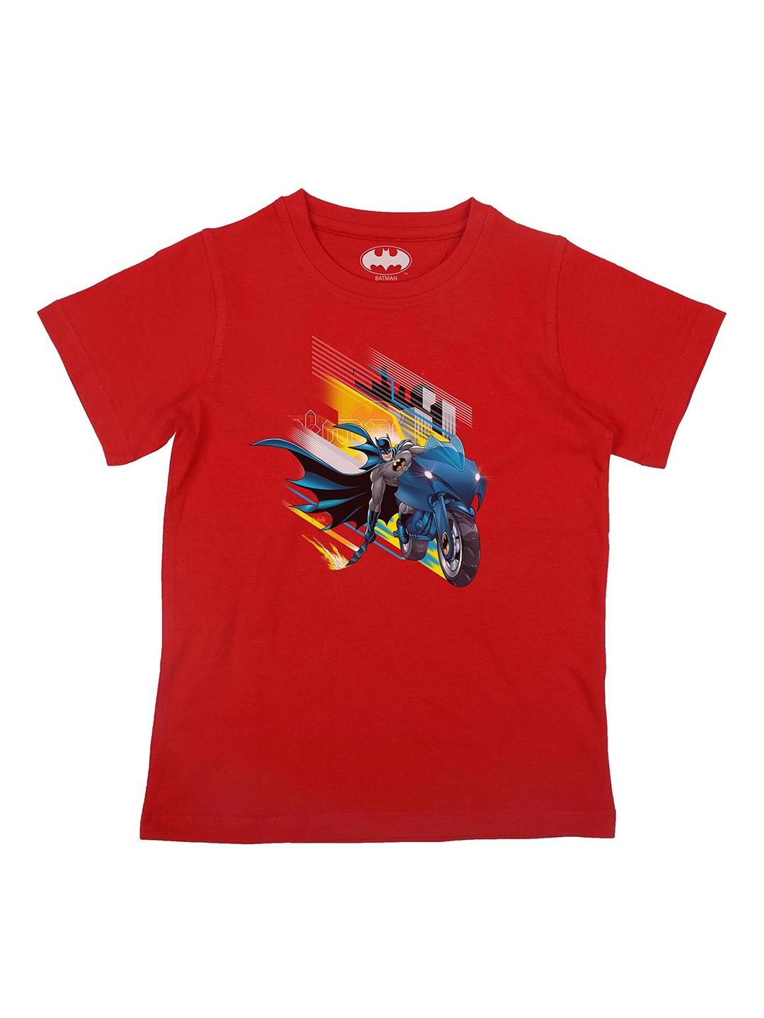 

Batman Boys Red Batman Printed Cotton Pure Cotton T-shirt