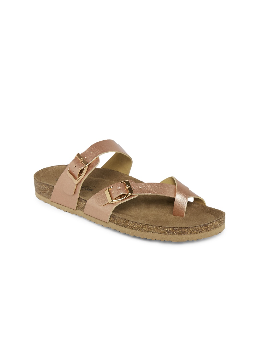 

Forever Glam by Pantaloons Women Rose Gold-Toned One Toe Flats