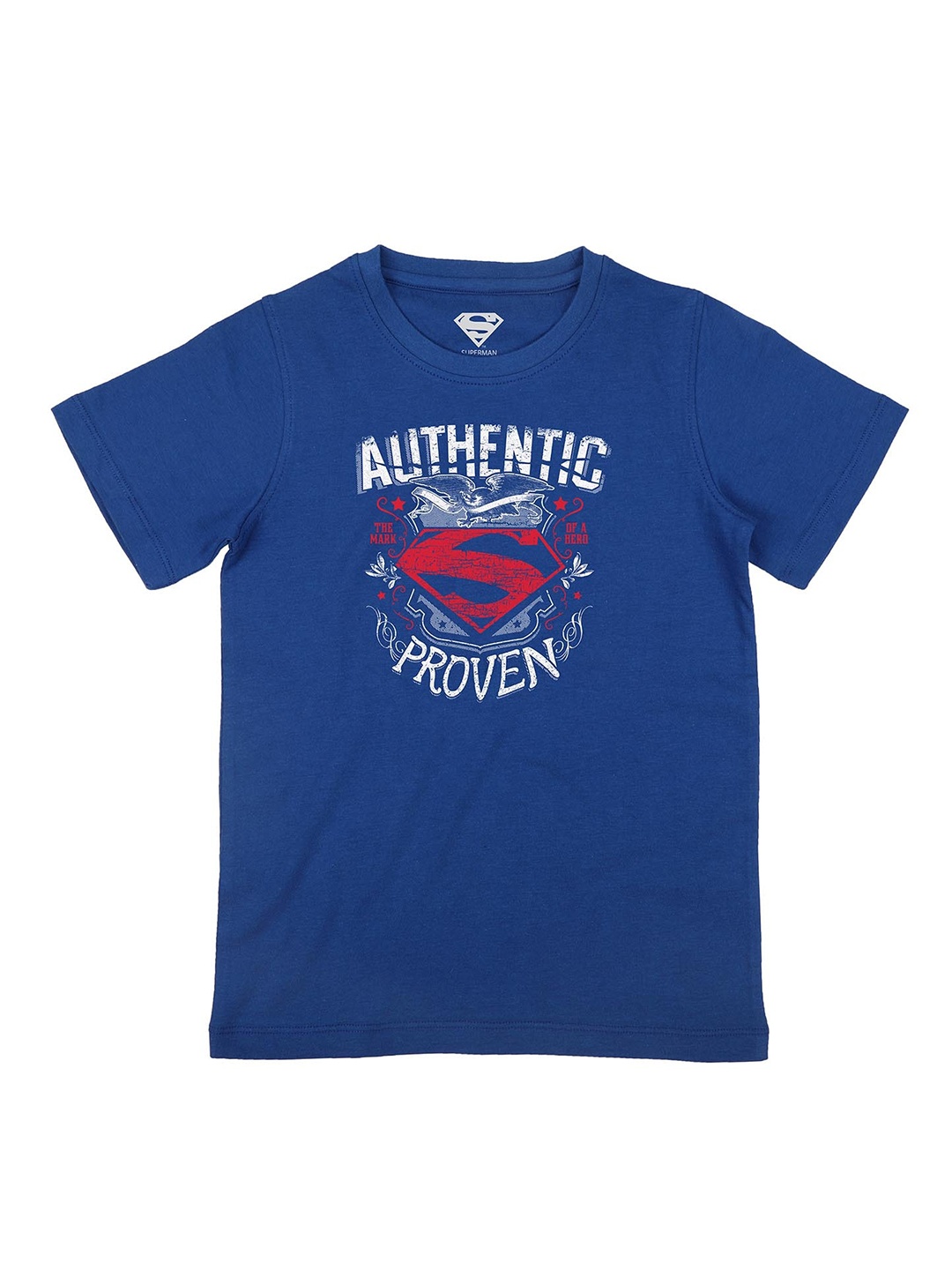 

Superman Boys Blue Superman Printed Pure Cotton T-shirt
