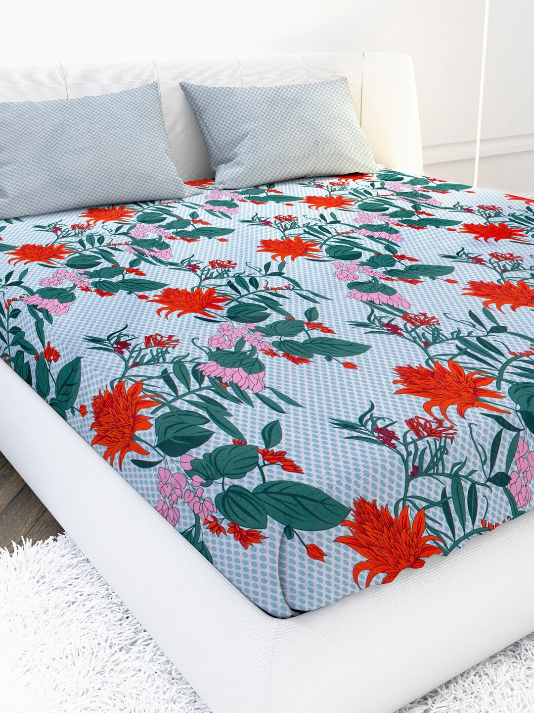 

MAYFAIR HOMES LONDON Unisex Multi Floral, Turquoise blue
