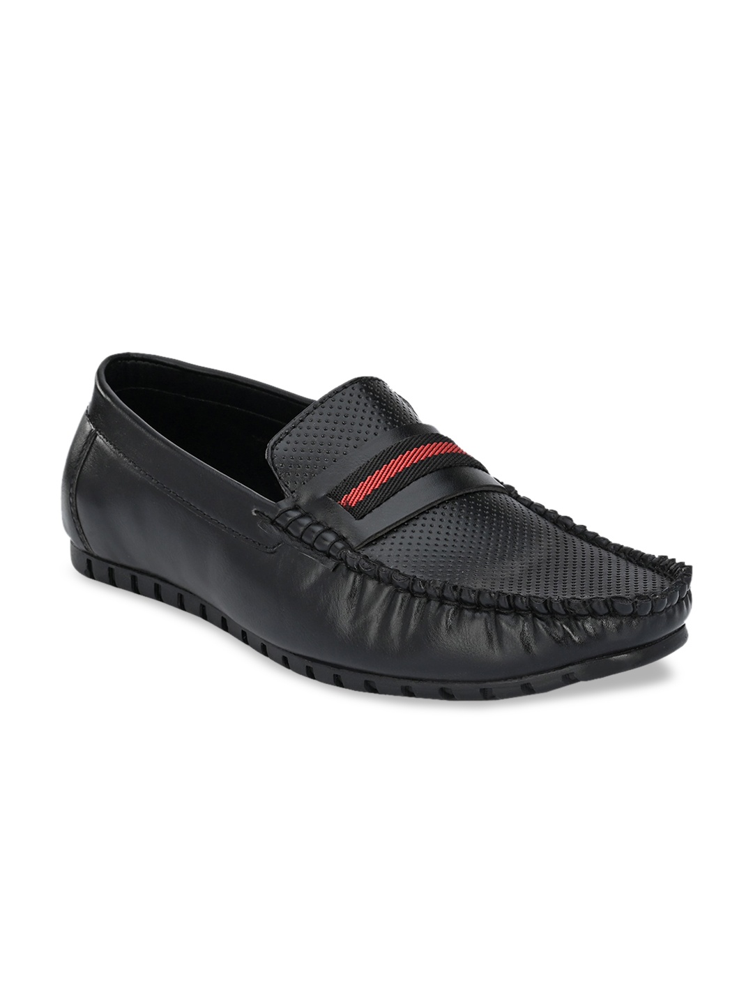 

Mast & Harbour Men Black Perforations Loafers