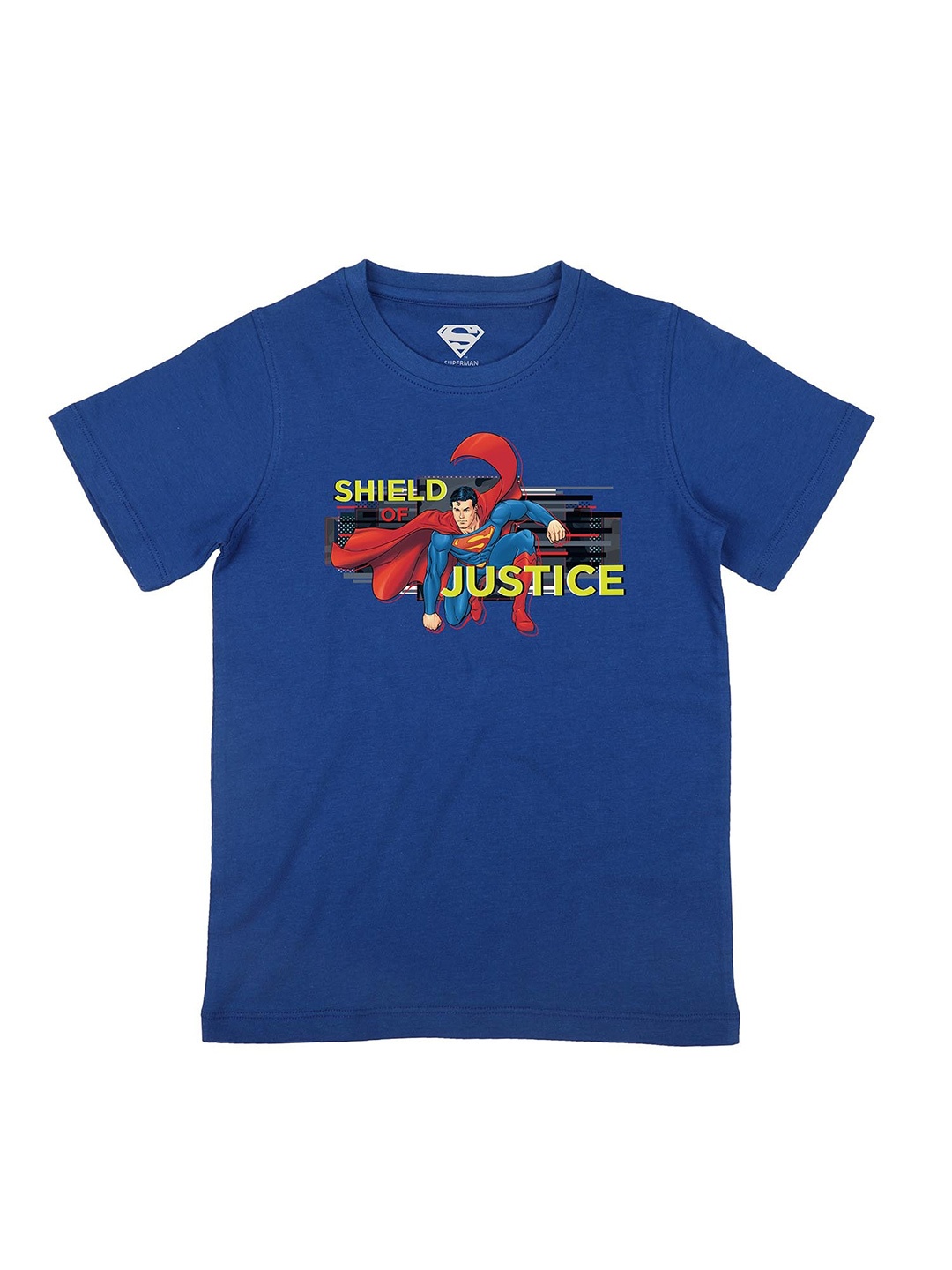 

Superman Boys Blue Printed Applique T-shirt