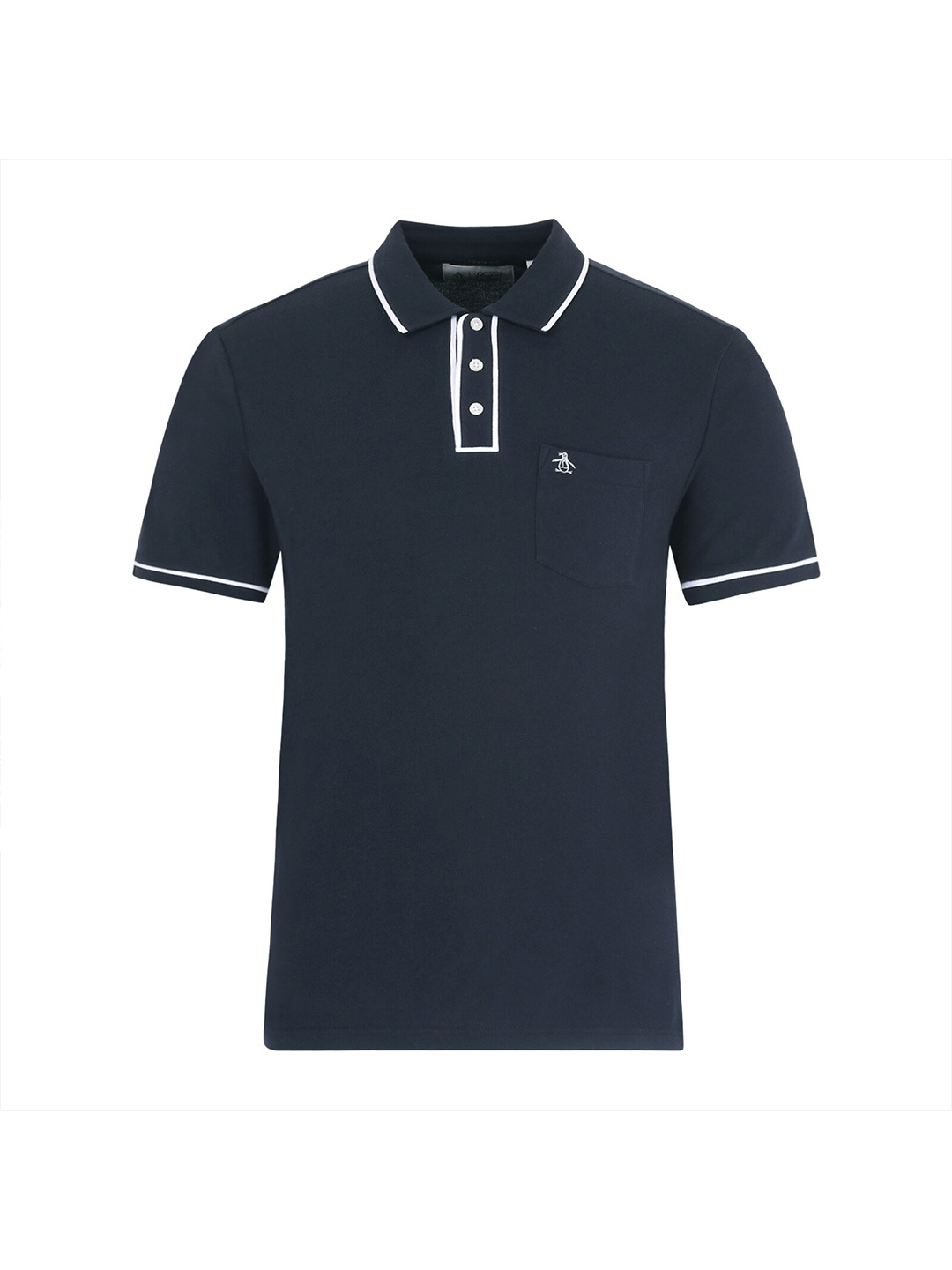 

Original Penguin Men Blue Polo Collar T-shirt