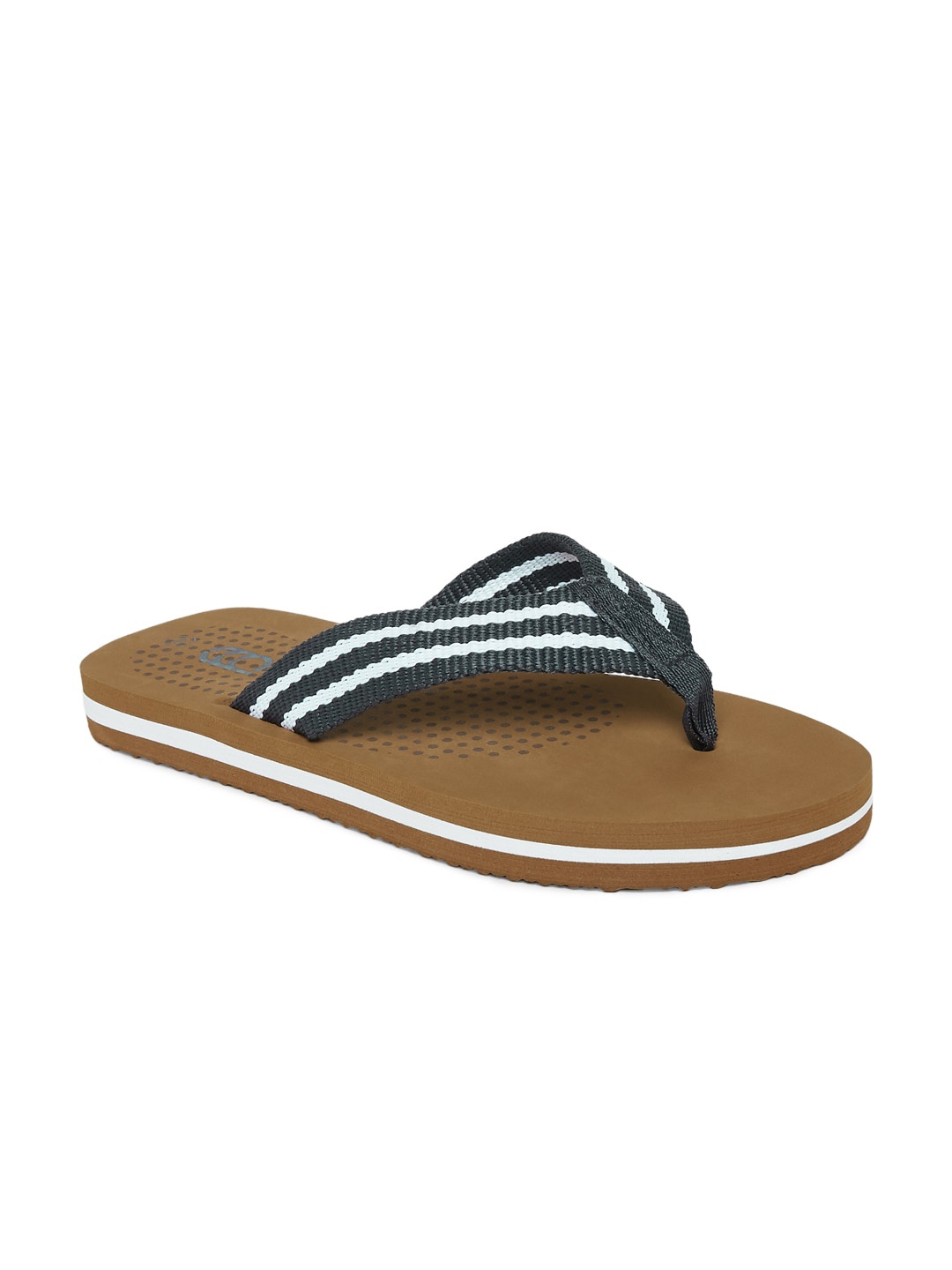 Ajile by Pantaloons Men Blue & White Striped Thong Flip-Flops
