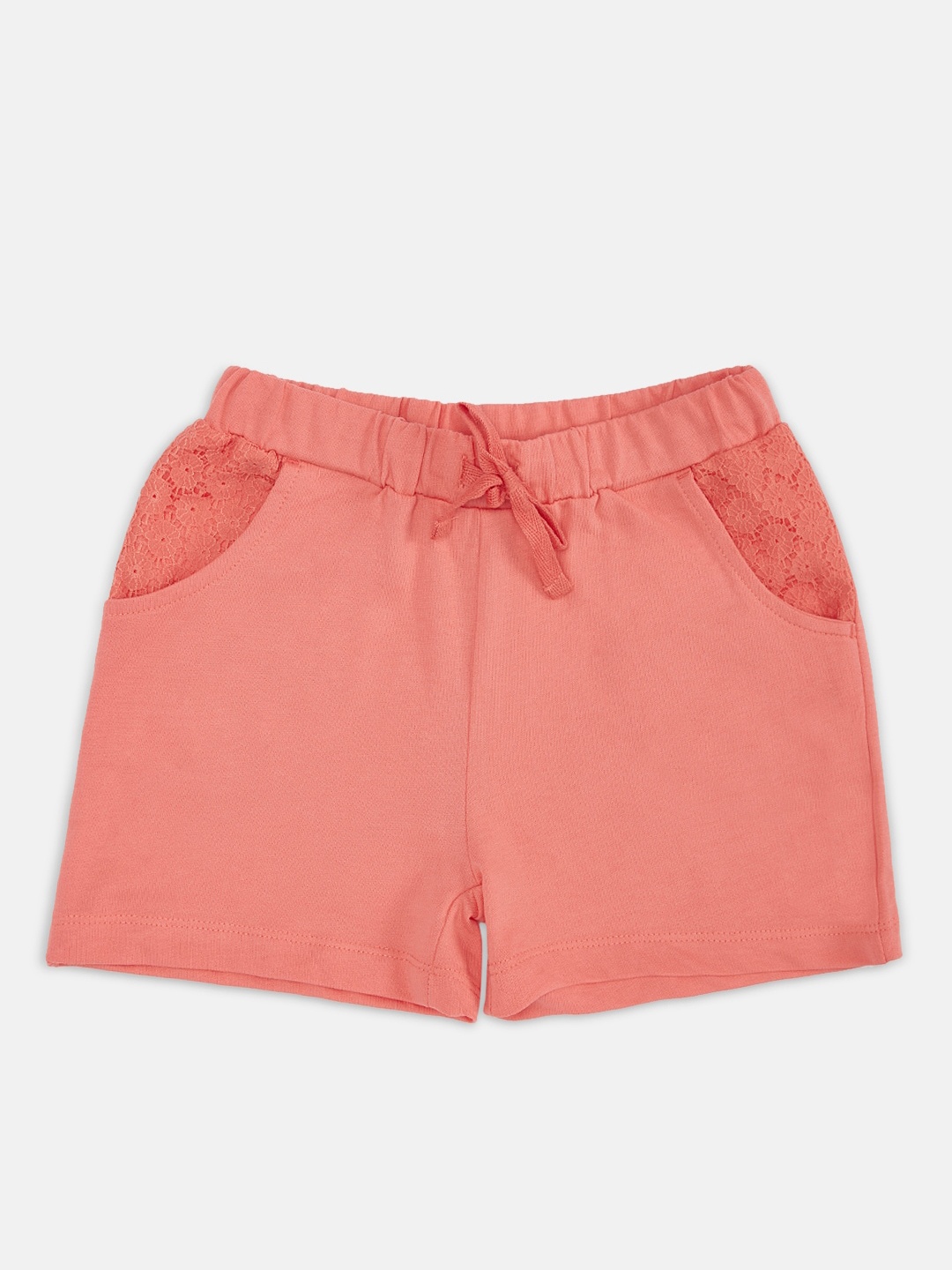 

Pantaloons Junior Girls Coral Mid-Rise Regular Shorts