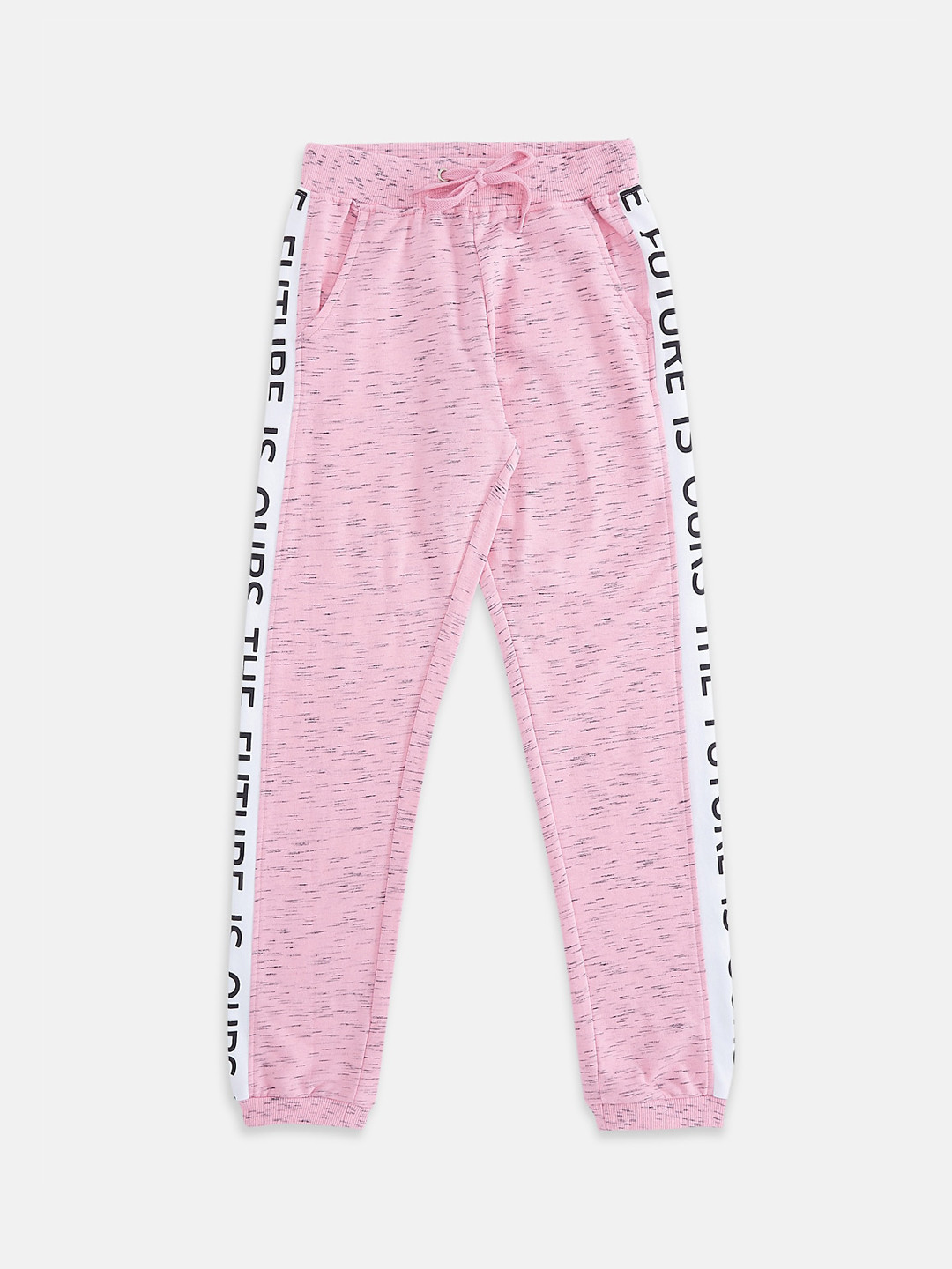 

Pantaloons Junior Girls Pink Self-Design Pure Cotton Joggers