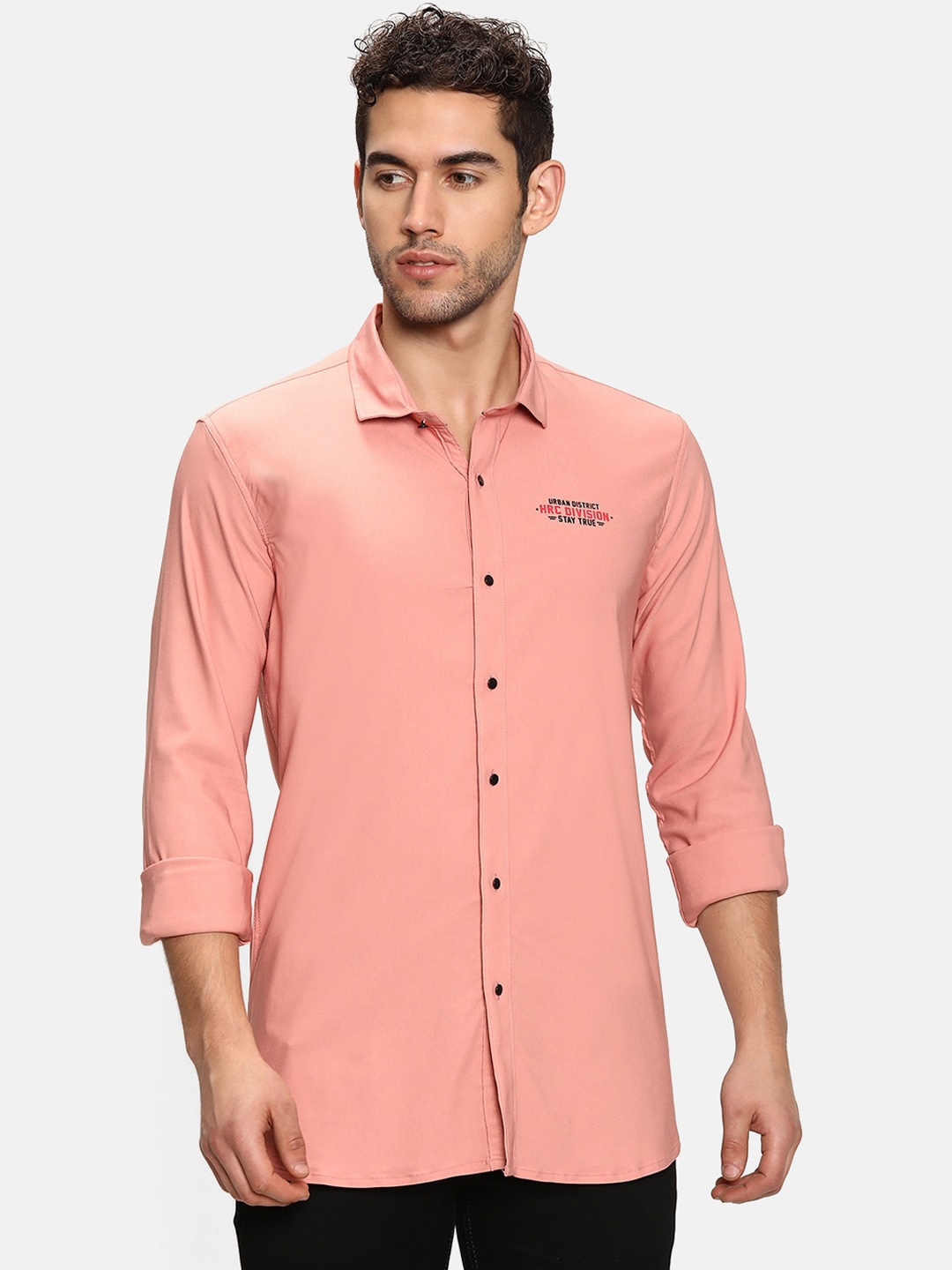 

V2 Value & Variety Men Pink Slim Fit Casual Shirt