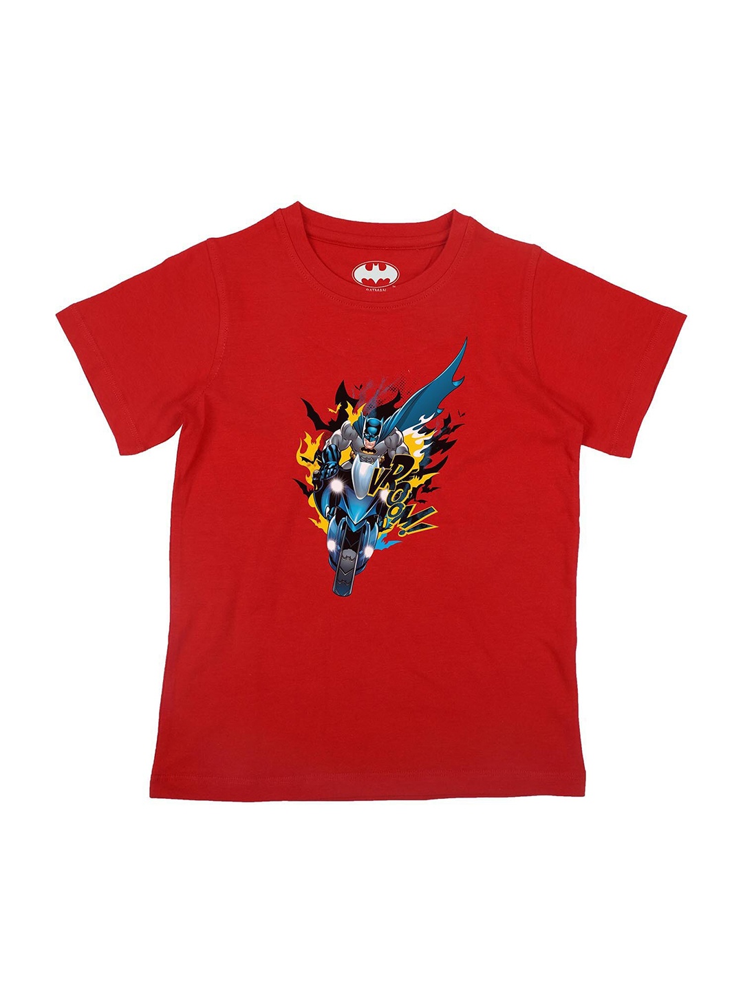 

Batman Boys Red Graphic Printed Casual T-shirt