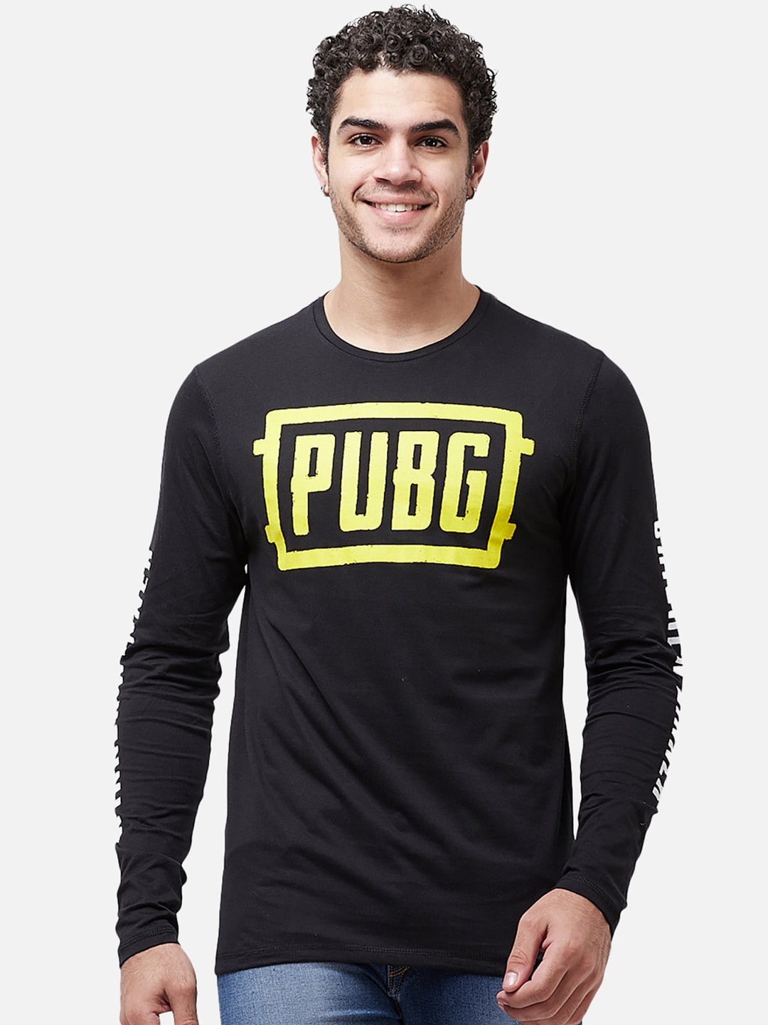 

Free Authority Men Black PUBG Pure Cotton T-shirt