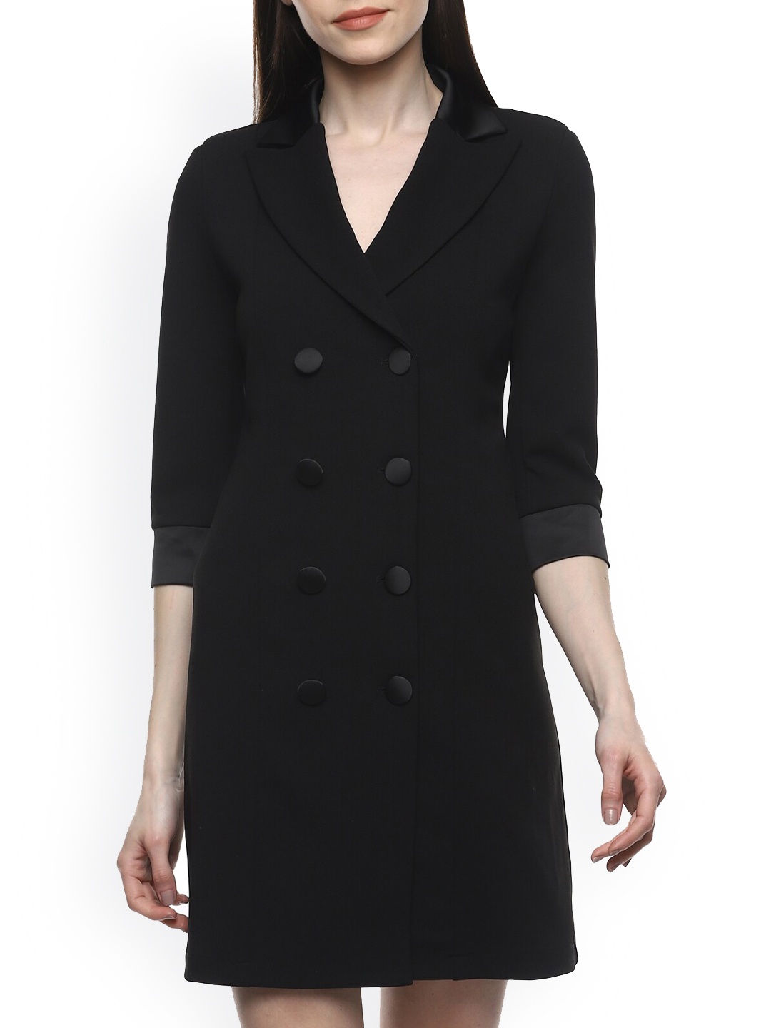 

Rinascimento Black Sheath Midi Dress