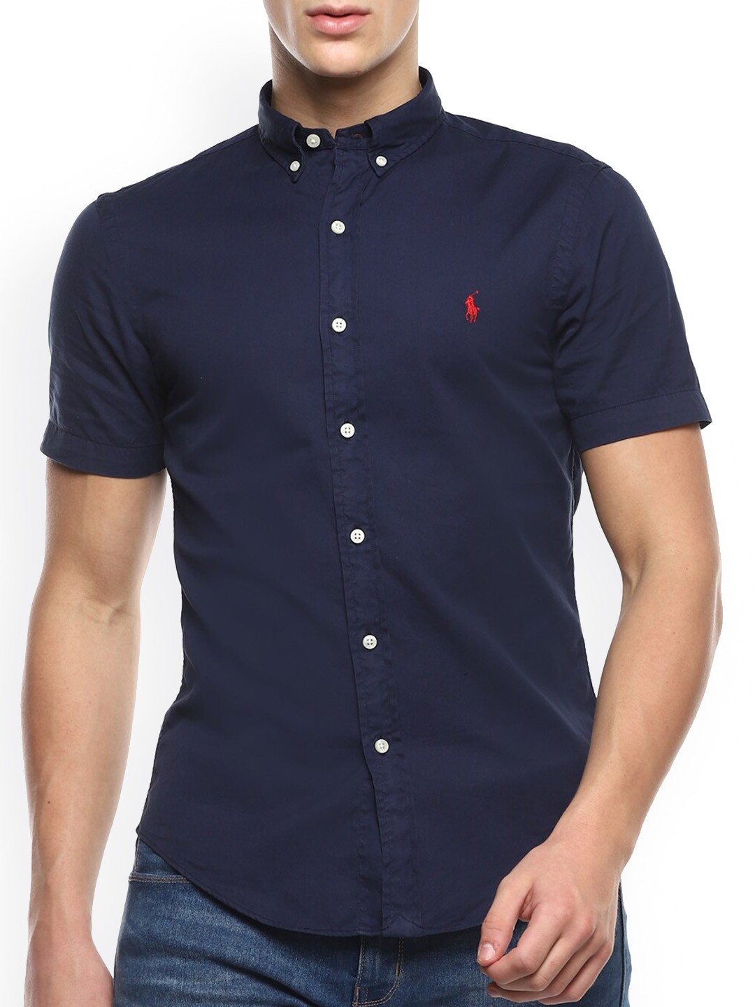 

Polo Ralph Lauren Men Navy Blue Cotton Casual Shirt