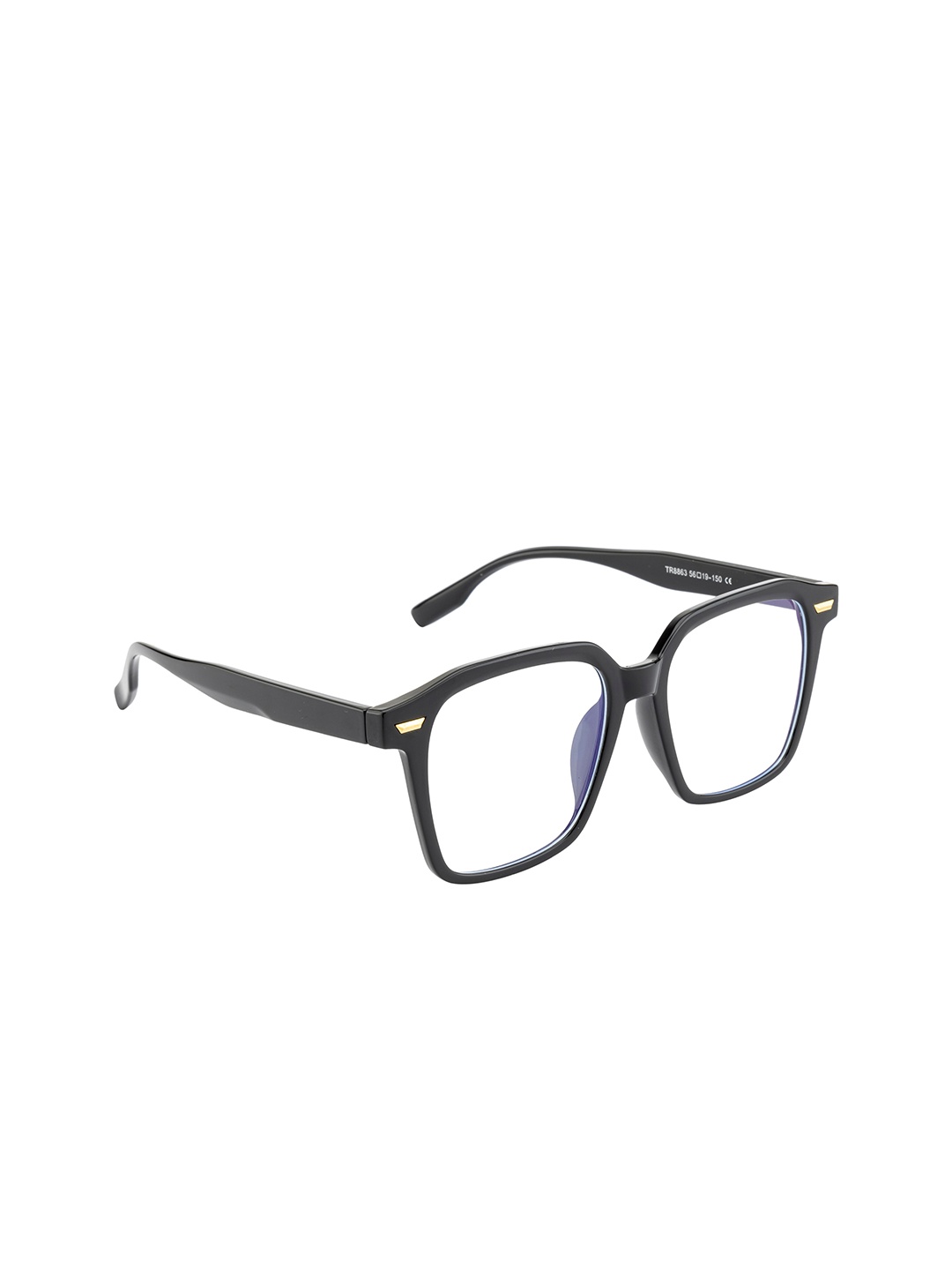 

Ted Smith Unisex Black Full Rectangular Broad Rim Wayfarer Frames