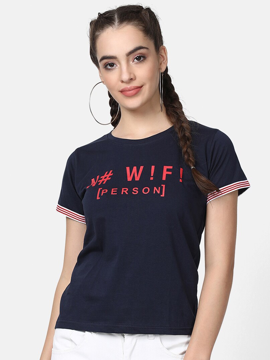 

V2 Value & Variety Navy Blue Regular Top