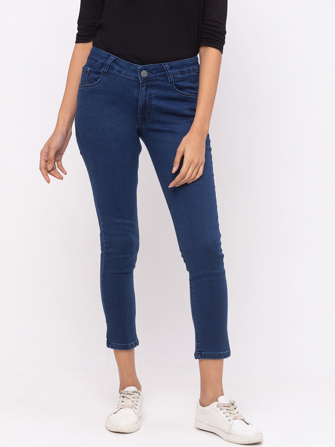 

ZOLA Dx Women Blue Slim Fit Mid Waist Ankle Length Jeans