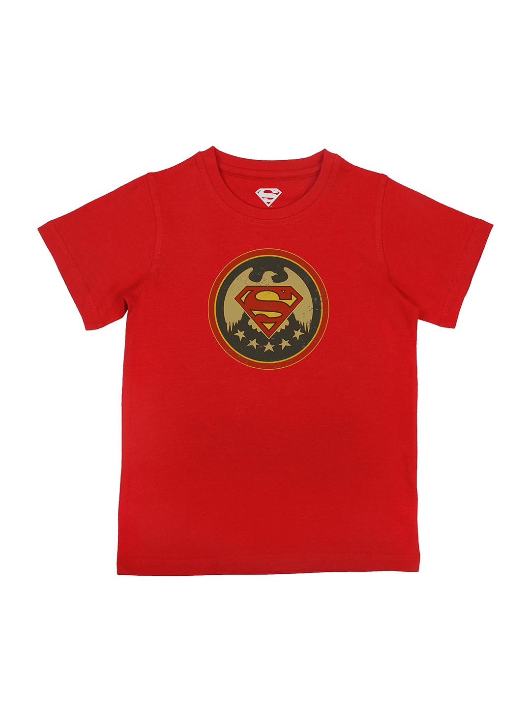 

Superman Boys Red Superman Printed Pure Cotton T-shirt