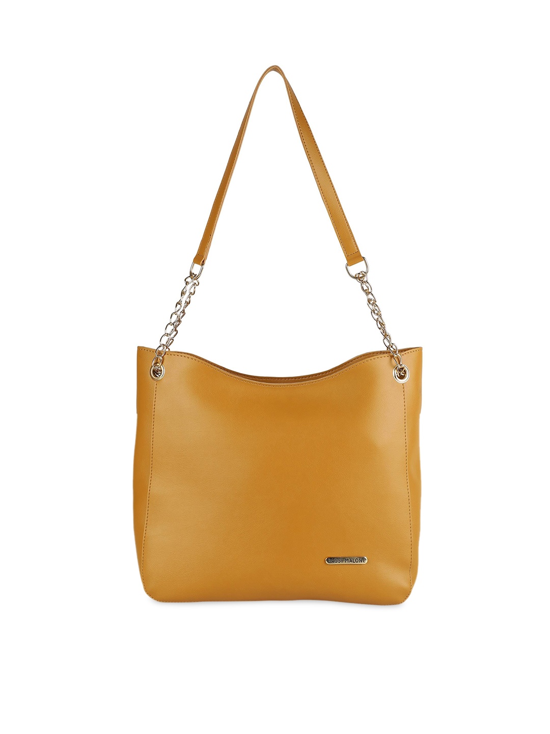 Bagsy Malone Brown PU Shopper Tote Bag
