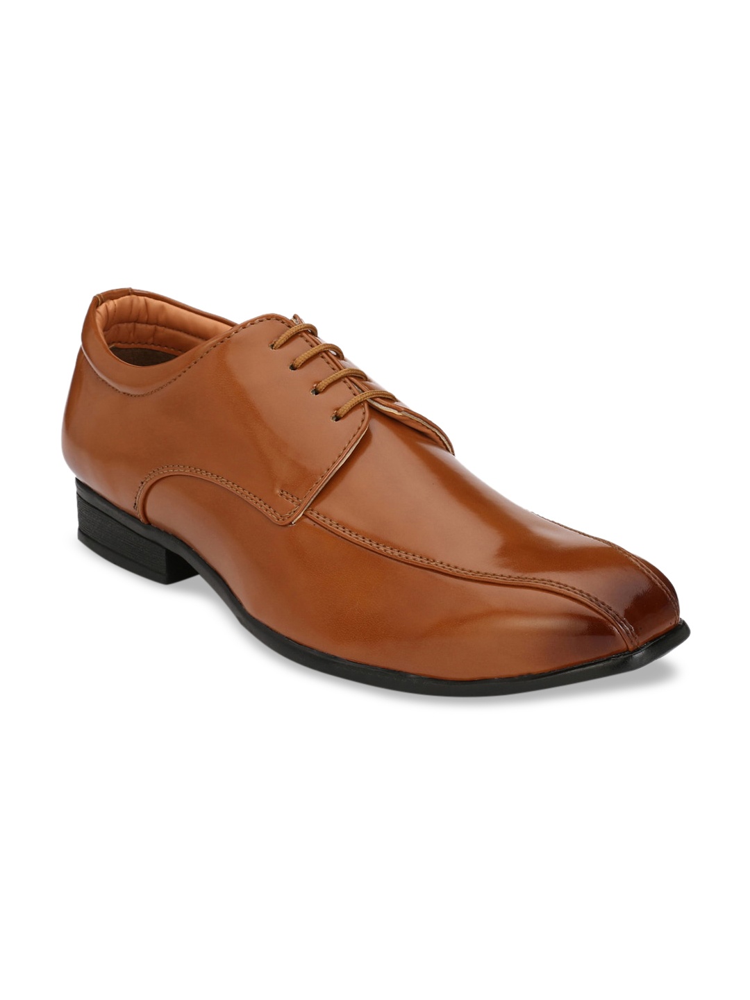 

Hirels Men Tan-Brown Solid Formal Derbys