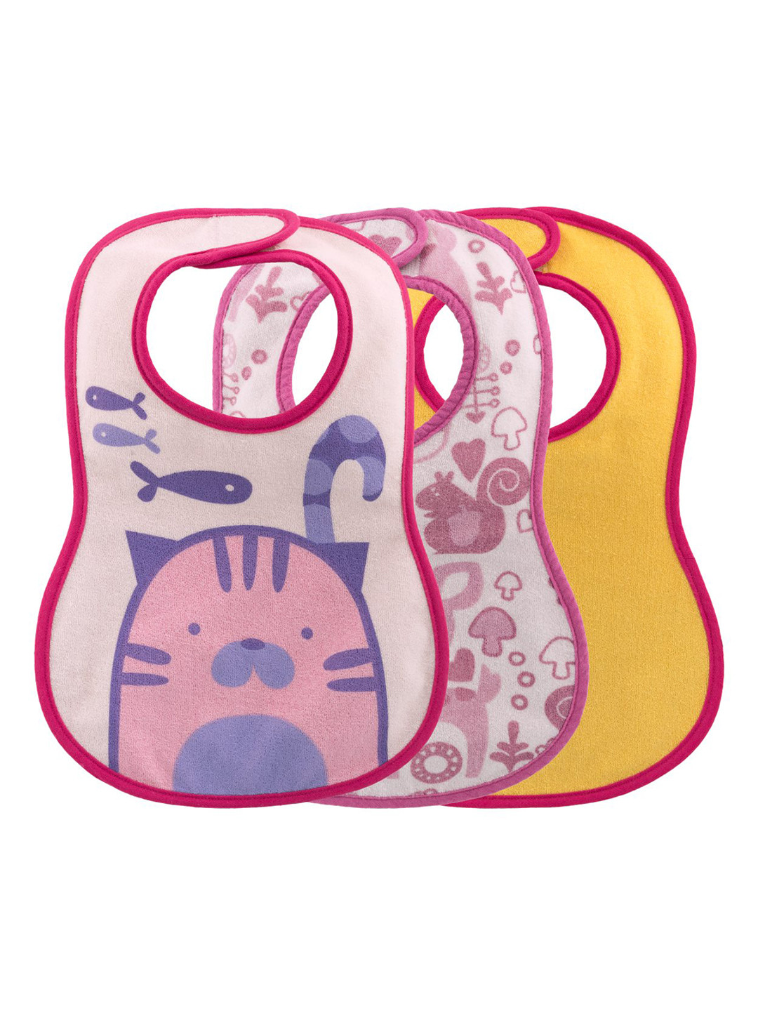 

Chicco Infant Girls Pack Of 3 Bibs, Pink