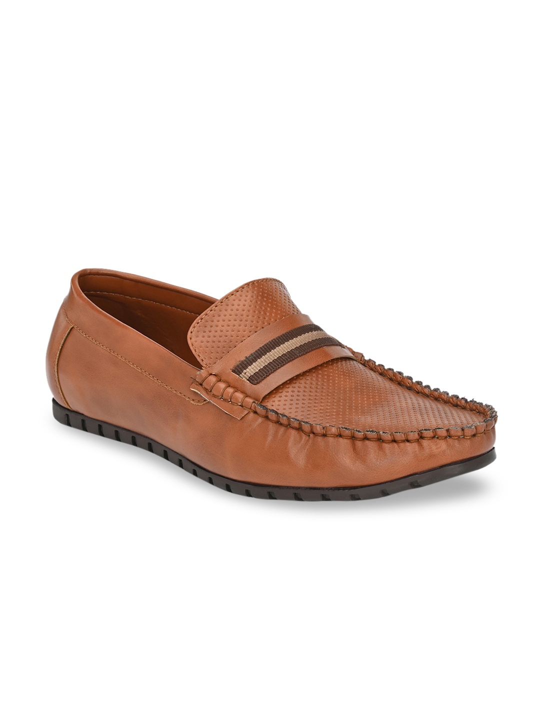 

Mast & Harbour Men Tan Perforations Loafers