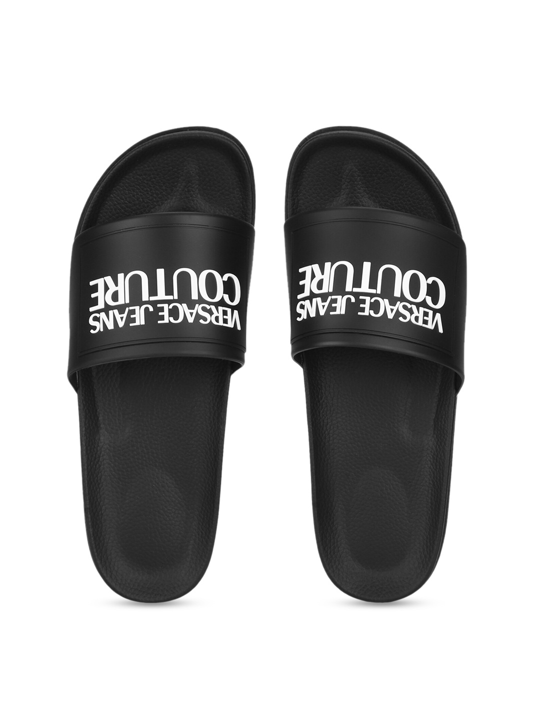 

Versace Jeans Couture Men Black Printed Sliders
