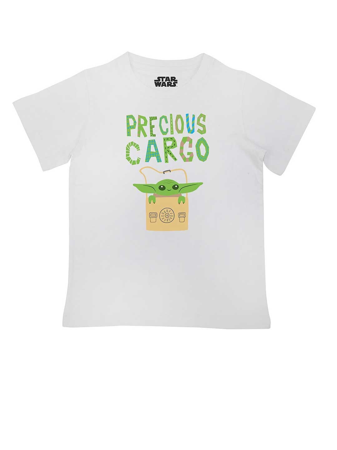 

Star Wars by Wear Your Mind Boys White Typography Printed Pure Cotton T-shirt