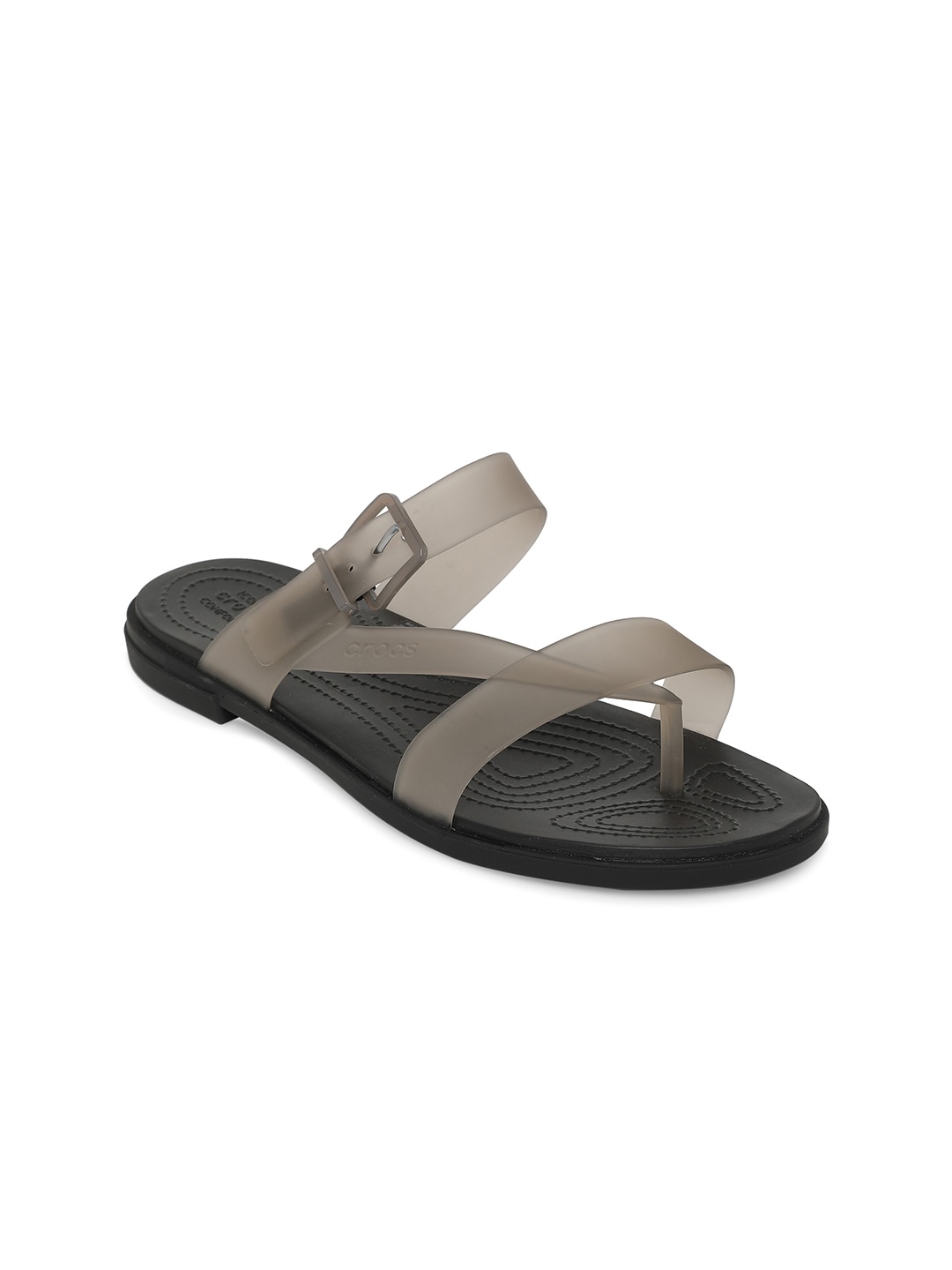 

Crocs Tulum Women Grey Solid One Toe Flats