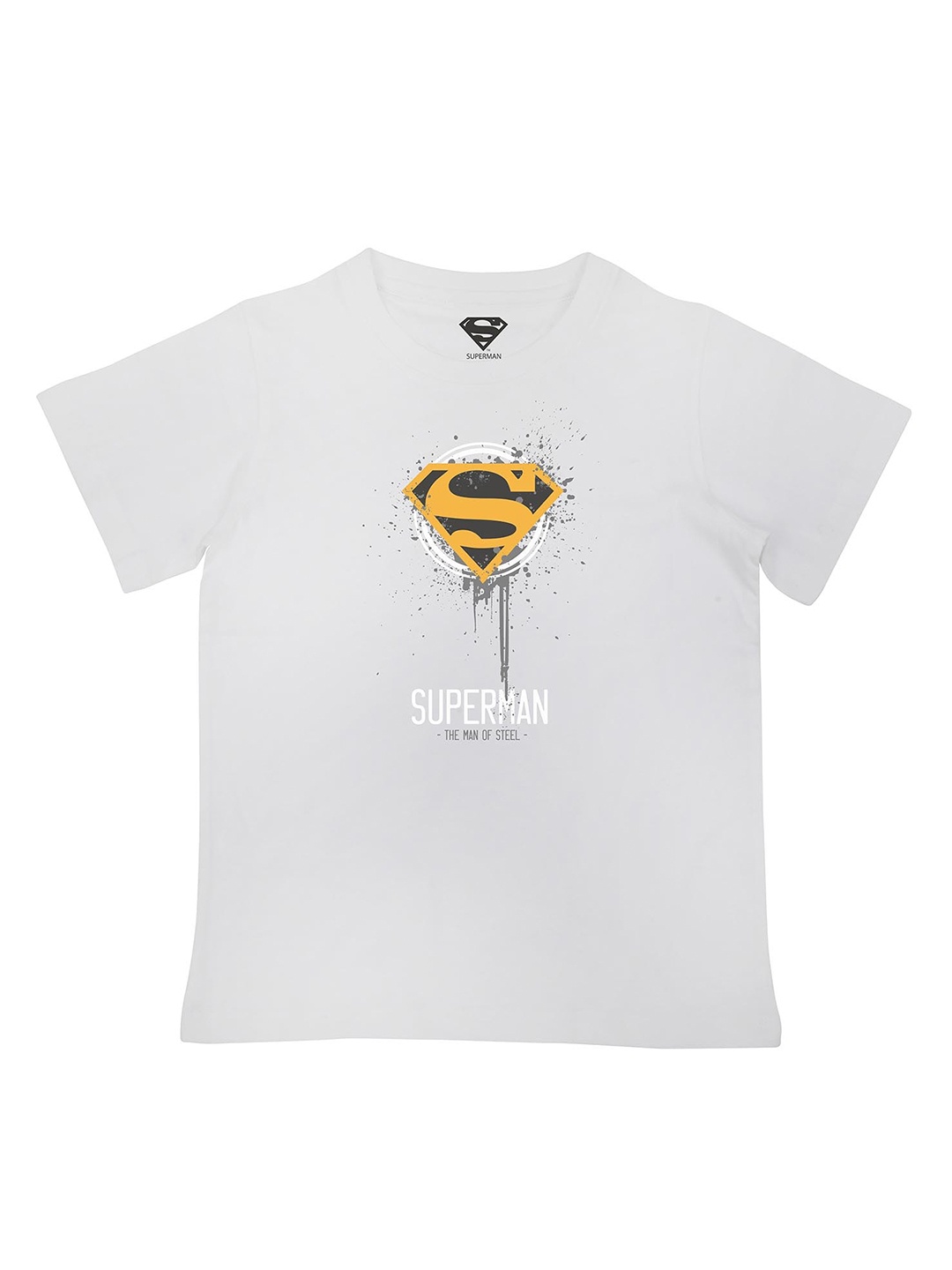

Superman Boys White Superman Printed T-shirt