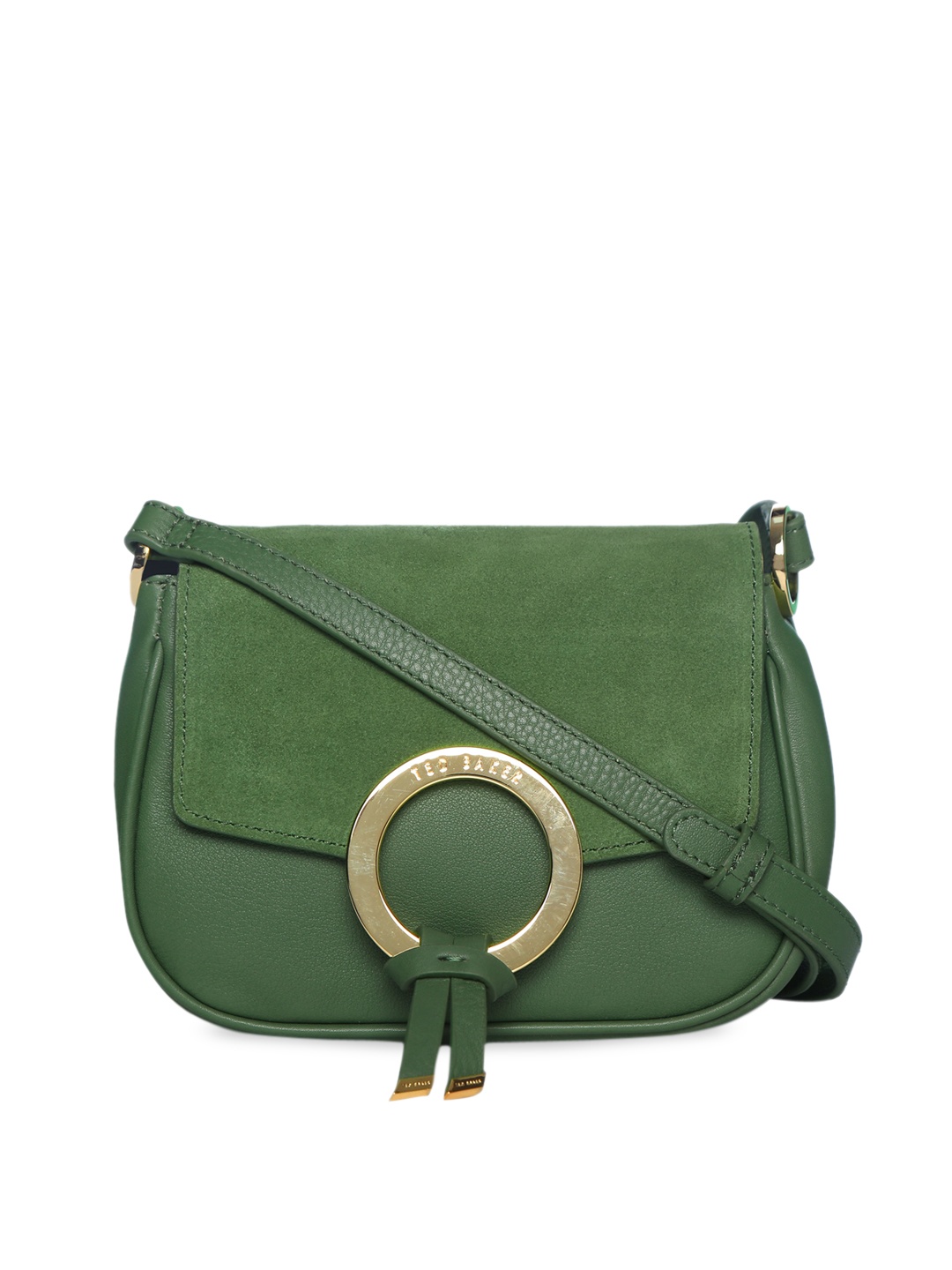 

Ted Baker Green Leather Structured Sling Bag